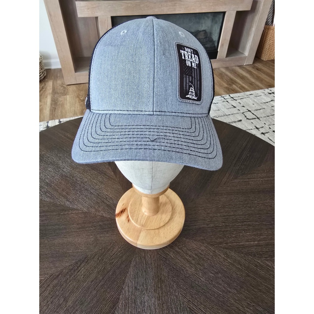 Richardson USCCA Dont Tread On Me Gadsden Flag Trucker Grey Black Snapback Cap